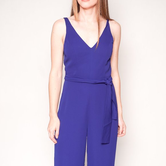 AMANDA UPRICHARD Sapphire Blue Lamar Jumpsuit NWT - Picture 2 of 7